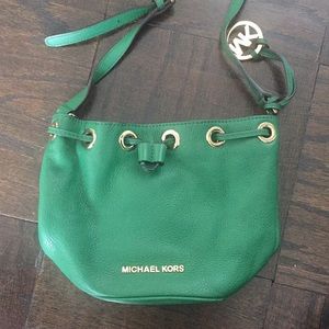 Green leather MK bag
